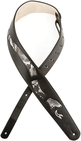 D'Addario Leather Guitar Strap, Snake Skin Window, L25S1500