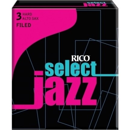 D'Addario Select Jazz Filed Alto Saxophone Reeds, Strength 3 Hard, RSF10ASX3H, 1 each