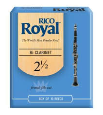 Royal by D'Addario Bb Clarinet Reeds, Strength 2.5, 10-pack, RCB1025