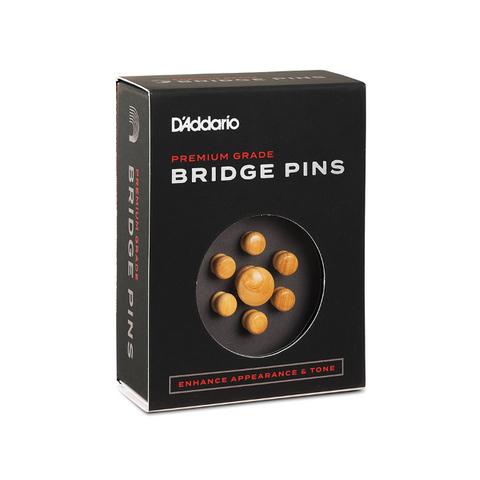 D'Addario Boxwood Bridge Pins with End Pin Set, PWPS6
