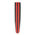 D'Addario Deluxe Leather Guitar Strap,Racing Stripes. Black with Red Stripes L25W1400