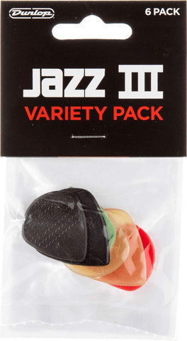 Dunlop PVP103 Jazz III Variety Pack - 6-Pack