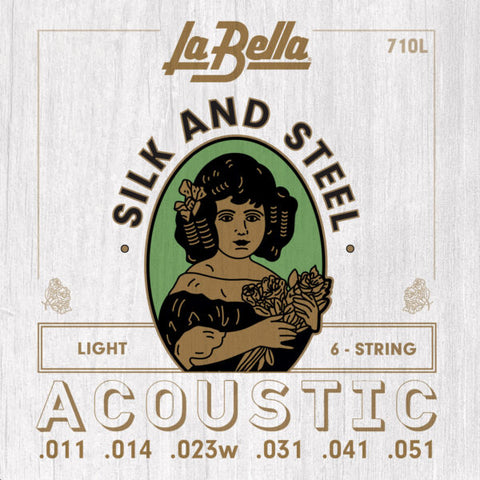 La Bella 710L Silk & Steel Acoustic Guitar Strings - .011-.051 Light