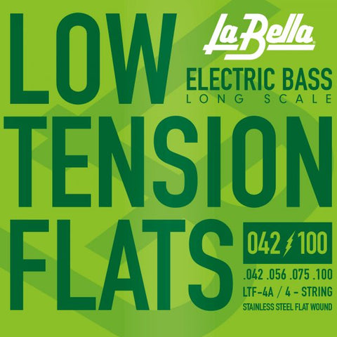 La Bella LTF-4A Low Tension Flexible Flats Bass Guitar Strings - .042-.100