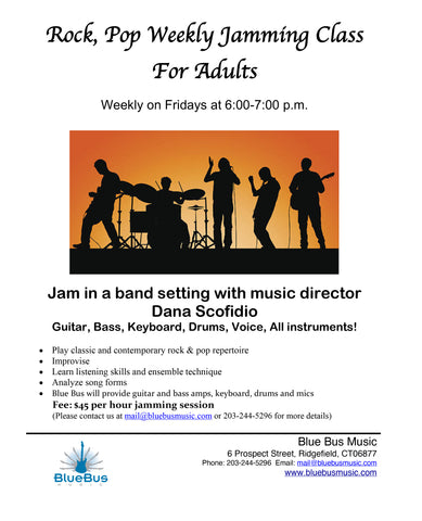 Rock & Pop weekly jamming class for adults