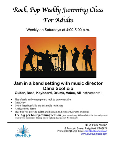 Rock & Pop weekly jamming class for adults