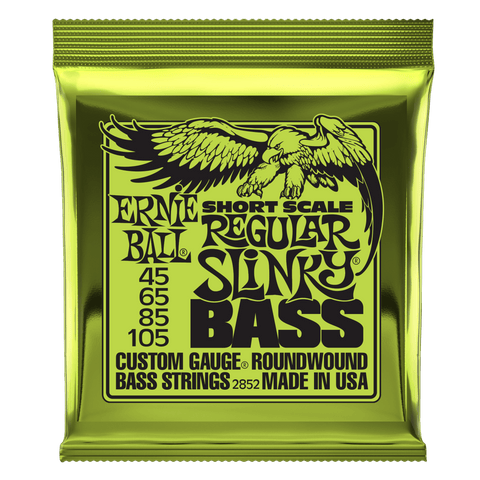 Ernie Ball REGULAR SLINKY NICKEL WOUND SHORT SCALE ELECTRIC BASS STRINGS 45-105 GAUGE