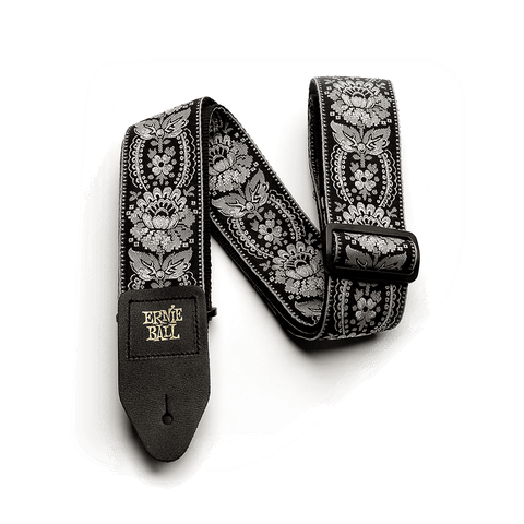 Ernie Ball Classic Jacquard Guitar Strap/Bass Strap - Silver Orleans