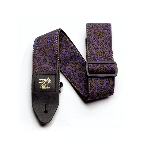 Ernie Ball Classic Jacquard Guitar Strap/Bass Strap - Purple Paisley