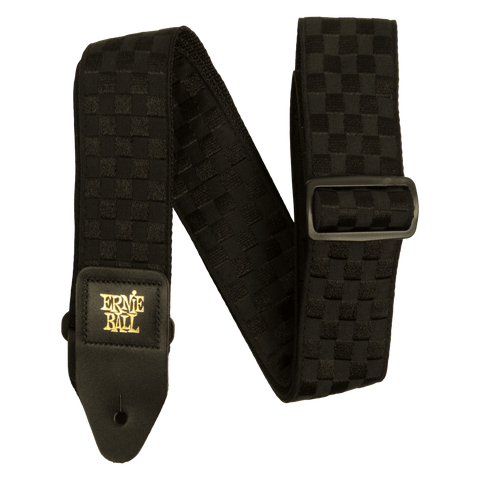 Ernie Ball Classic Jacquard Guitar Strap/Bass Strap - Black Checkers