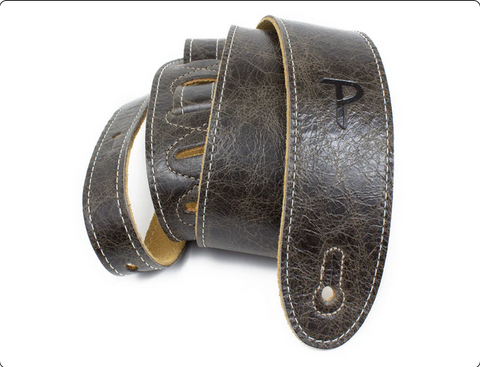 Perri's Vintage Brown Deluxe Soft Italian Garment Leather Guitar Strap