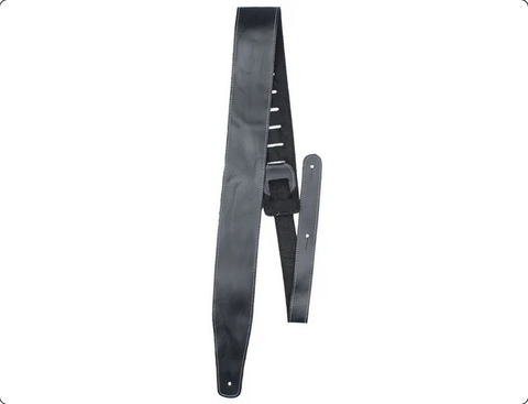Perri's Black Baseball Leather Guitar Strap