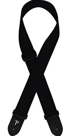 Perri's Leathers 2” Black Premium Cotton Guitar Strap