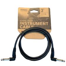 D'Addario Classic Series Patch Cable, Right-Angle, 3 feet PW-CGTPRA-03