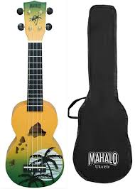 Mahalo Soprano Ukulele Hawaii Green Burst With Bag - MD1HAGNB