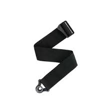 Auto Lock Locking Polypro Guitar Strap, Black
