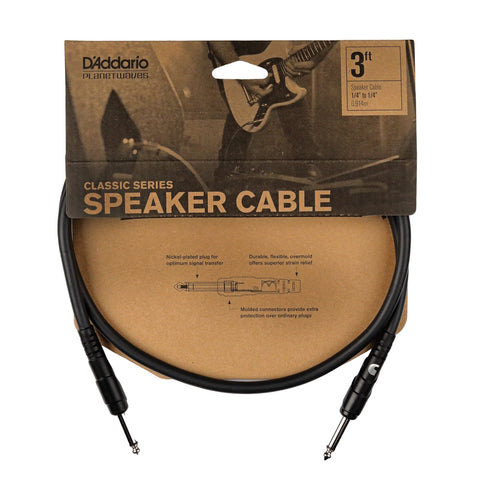 DAddario Planet Waves 3' Classic Series 1/4 Speaker Cable PW-CSPK-03