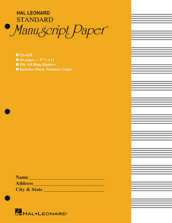 STANDARD MANUSCRIPT PAPER ( YELLOW COVER)