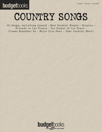 COUNTRY SONGS Budget Books