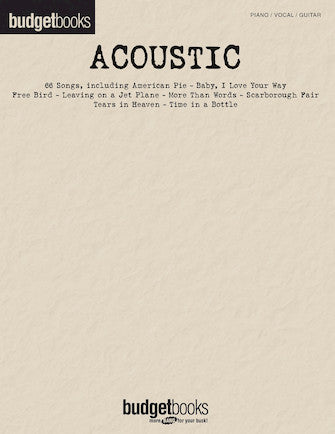 Acoustic Budget Books