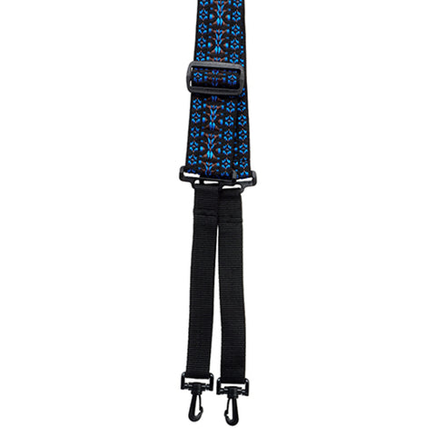 D'Andrea 2" Woven Tapestry Banjo Strap, 1312 blue