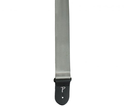 Perri's Leathers 2” Silver Seatbelt Guitar Strap, 1693