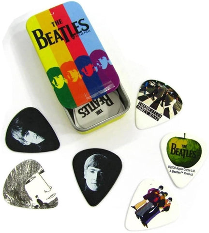 D'Addario Beatles Signature Guitar Pick Tins, Stripes,  1CAB4-15BT2