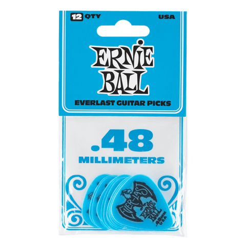 Ernie Ball .48mm Blue Everlast Picks 12-pack