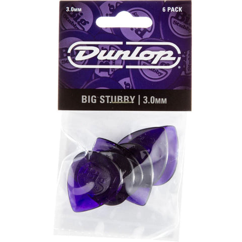 Dunlop 475P3.0 Big Stubby Guitar Picks, 3.0mm, 6-Pack