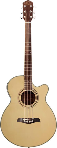 Oscar Schmidt OG10 Concert Size Thin Body Acoustic Electric Guitar, Assorted colors
