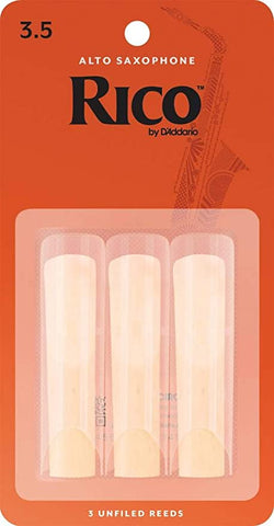 Rico by D'Addario Alto Sax Reeds, Strength 3.5, 3-pack, RJA0335