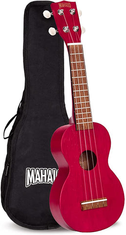 Mahalo Kahiko Series MK1 Soprano Ukulele Transparent Red