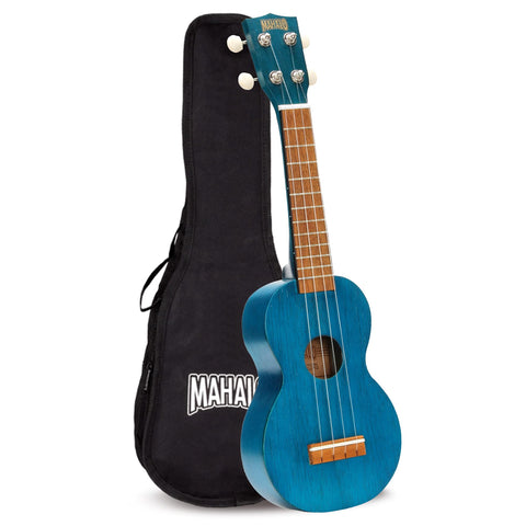 Mahalo Kahiko Series MK1 Soprano Ukulele Transparent Blue