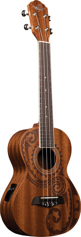 Oscar Schmidt OU2TETAT Tenor Acoustic/Electric Ukulele - Hawaiian Tattoo