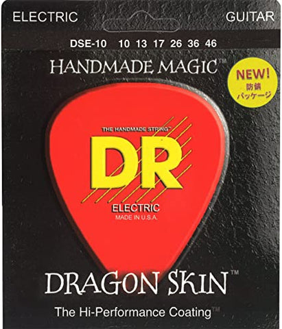 DR Strings DSE-10 Dragon Skin Coated Electric Guitar Strings -.010-.046