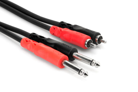 Stereo Interconnect Dual 1/4 in TS to Dual RCA 3 m CPR-203
