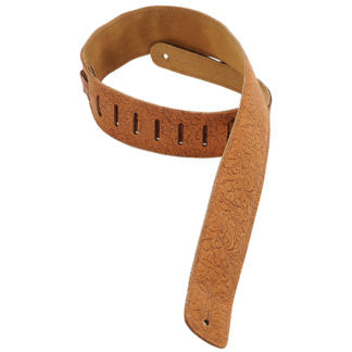 Levy's Classics Series 2-1/2" Leather Guitar Strap – DM1FF-BRN
