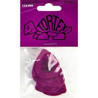 Dunlop 418P.14 Tortex Standard .14mm Purple Guitar Picks 12-Pack