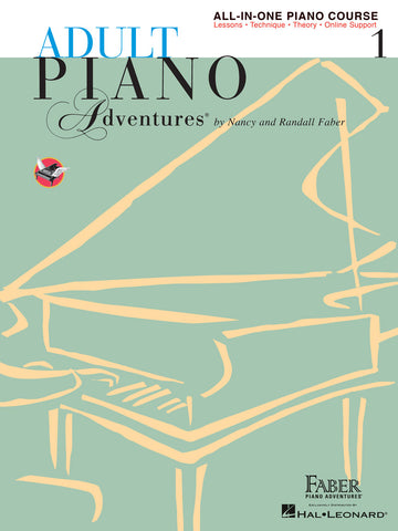 ADULT PIANO ADVENTURES ALL-IN-ONE PIANO COURSE BOOK 1 Book with Media Online