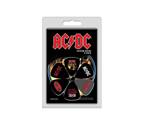 Perri's Leathers 6 Pack ACDC Variety Pack Guitar Picks, LP-ACDC1