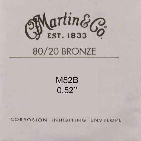 Martin M52B 80/20 Bronze Wound Guitar String - .052