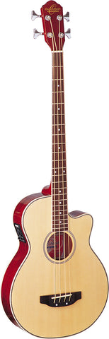 Oscar Schmidt OB100N Acoustic/Electric Bass Guitar with Bag - Natural