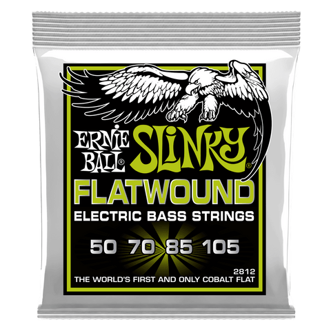 Ernie Ball 2812 Regular Slinky Flatwound Electric Bass Guitar Strings - .050-.105