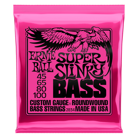 Ernie Ball 2834 Super Slinky Nickel Wound Electric Bass Strings - 45-100 Gauge