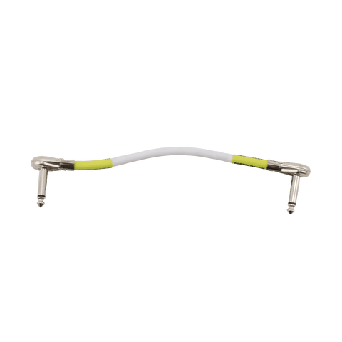 Ernie Ball 6" ANGLE / ANGLE PATCH CABLE - WHITE - SINGLE