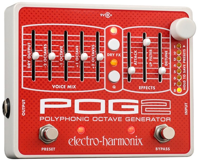 bass guitar octave pedal Electro-Harmonix POG2 Polyphonic Octave Generator Pedal