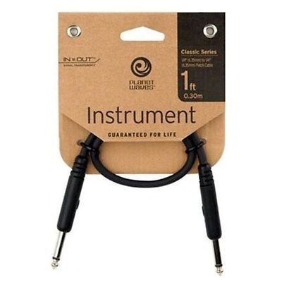 D'Addario Classic Series Patch Cable, Right-Angle, 1 Foot PW-CGTPRA-01