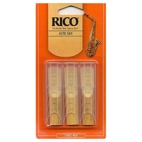 Rico by D'Addario Alto Sax Reeds, Strength 3, 3-pack, RJA0330