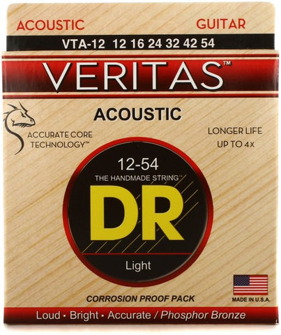 DR Strings VTA-12 Veritas - .012-.054 Light Phosphor Bronze Acoustic Strings