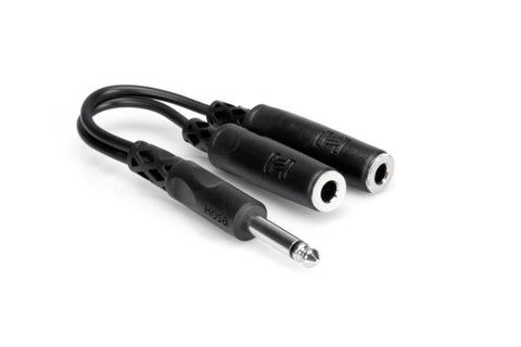 Y Cable 1/4 in TS to Dual 1/4 in TSF YPP-111